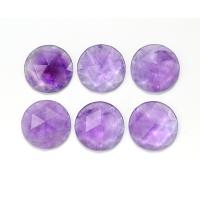 Gemstone Cabochons, Amethyst, Round, polished, natural & DIY & faceted, original color 