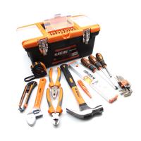 Alloy Steel Hardware Tools Set, with Plastic, durable & multifunctional, reddish orange 