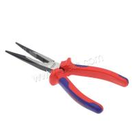 High Carbon Steel Needle Nose Plier, with Plastic, durable, reddish orange, 200mm 