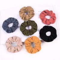 Hair Scrunchies, Corduroy, Round, handmade, for woman & stripe 