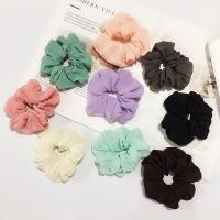 Hair Scrunchies, Chiffon, Round, handmade, Korean style & for woman 