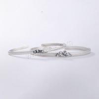 Pulseras de Plata Estelina, Plata de ley 925, para la pareja, 4x170mm,2.5x160mm, Vendido por Par