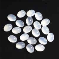 Gemstone Cabochons, White Chalcedony, Oval, polished, DIY 