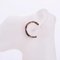 Resin Zinc Alloy Earring, with Resin, for woman 