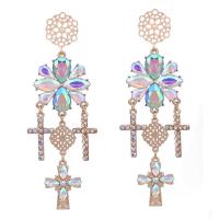 Crystal Jewelry Earring, Zinc Alloy, with Crystal, for woman 