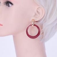 boucle d'oreille de goutte en Zinc Alloy et Émail  , alliage de zinc, pour femme & émail, plus de couleurs à choisir, Vendu par paire