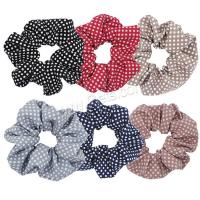 Hair Scrunchies, Cloth, Donut, Polka Dot 