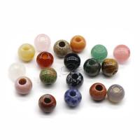 Piedras preciosas abalorio con ajugero largo, Esférico, Bricolaje & diferentes materiales para la opción, más colores para la opción, 14mm, agujero:aproximado 5mm, Vendido por UD