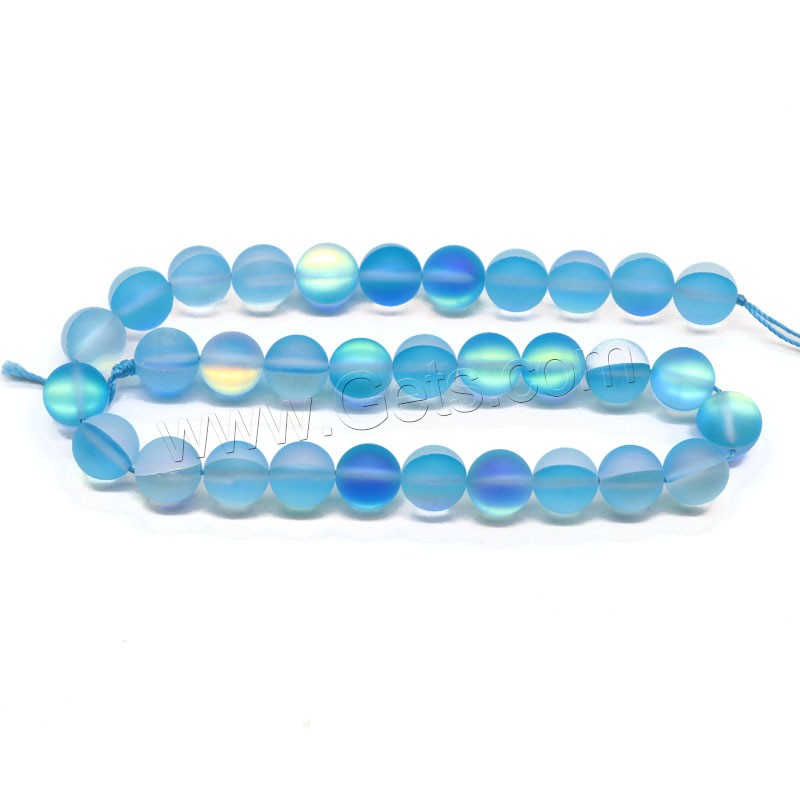 Natural Moonstone Beads, Round, DIY & different size for choice, sea blue, Length:Approx 15 Inch, Sold By Strand