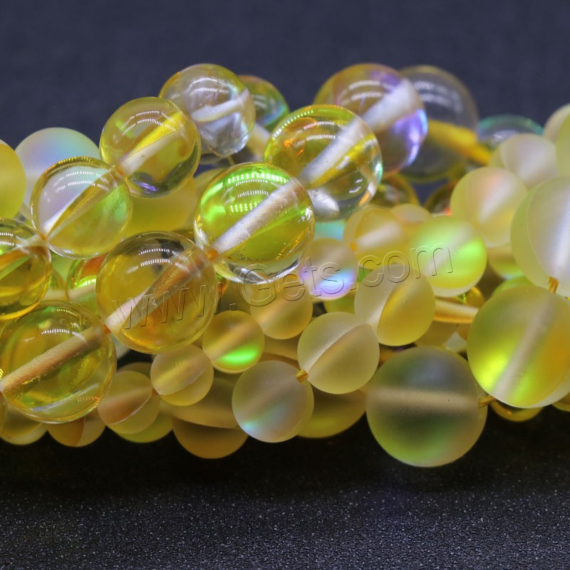 Natural Moonstone Beads, Round, DIY & different size for choice, yellow, Length:Approx 15 Inch, Sold By Strand