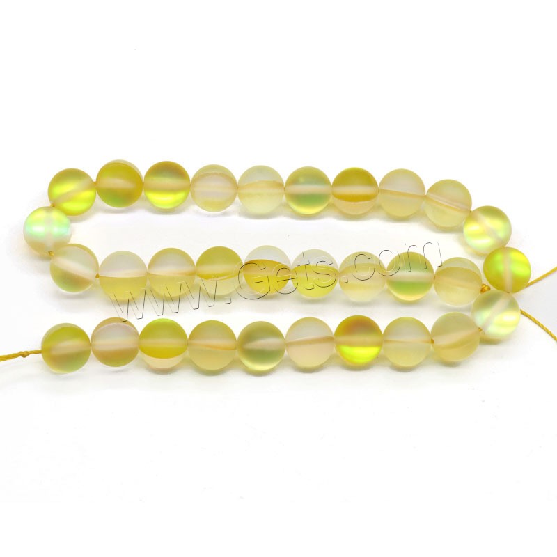 Natural Moonstone Beads, Round, DIY & different size for choice, yellow, Length:Approx 15 Inch, Sold By Strand