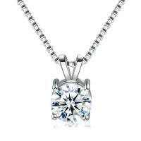 Zinc Alloy Cubic Zirconia Necklace, plated, for woman & with cubic zirconia, nickel, lead & cadmium free, 40+5cm 