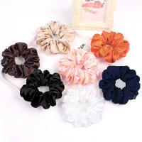 Hair Scrunchies, Satin, Geometrical Pattern, handmade, for woman 