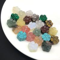 Perles de pierre gemme mixte, fleur, poli, DIY & différents matériaux pour le choix, plus de couleurs à choisir, 12mm Vendu par sac