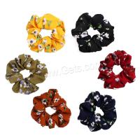 Hair Scrunchies, Polyester, printing, elastic & for woman 