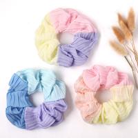 Hair Scrunchies, Gauze, gradient color & elastic & for woman 