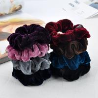 Hair Scrunchies, Velveteen, Geometrical Pattern, handmade, Korean style & for woman 