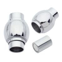 ラウンドステンレス鋼磁気クラスプ, ステンレス, DIY, 穴:約 6mm, 2パソコン/バッグ, 売り手 バッグ