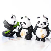 Resin Key Chain, ABS Plastic, Panda, plated, random style & Unisex 