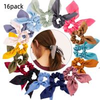 Hair Scrunchies, Cloth, elastic & bowknot design & for woman 10mm 