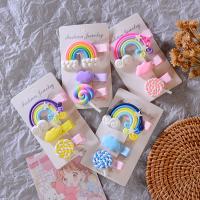 Set Joyería del Pelo para Niños, Plástico, pinza de pelo, tres piezas & para  los niños, más colores para la opción, 35mm,60mm, Vendido por Set