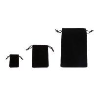 Velvet Jewelry Pouches Bags, Velveteen black 