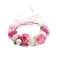 Enfants Bijoux bande de cheveux, tissu, fleur, pour les enfants, rose, Vendu par PC