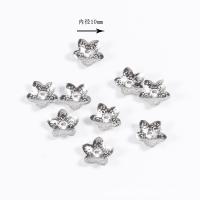 Stainless Steel Bead Cap, acier inoxydable, fleur, DIY, 10mm Vendu par sac