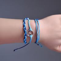 Fashion Jewelry Bracelet, Cotton Thread, plated, three pieces & braided bracelet & anti-fatigue & adjustable & for woman 