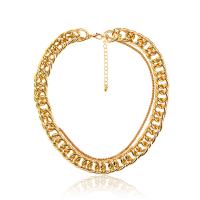 Zinc Alloy Necklace, with 2.76 inch extender chain, KC gold color plated, for woman & multi-strand, metallic color plated Approx 12.99 Inch 