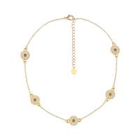 Zinc Alloy Necklace, with 2.76 inch extender chain, Daisy, KC gold color plated, for woman & enamel, metallic color plated Approx 16.54 Inch 