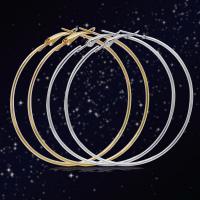 Brass Hoop Earring, plated & for woman 