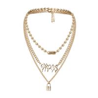 Fashion Multi Layer Necklace, Iron, with Zinc Alloy, fashion jewelry & for woman 400mm 