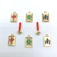 Zinc Alloy Enamel Pendants, gold color plated, DIY 