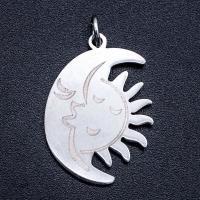 Stainless Steel Pendants, Sun, plated, DIY 