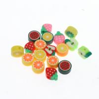 Obst Polymer Clay Perlen, Polymer Ton, farbenfroh, frei von Nickel, Blei & Kadmium, 10~12mm, 1000PCs/Tasche, verkauft von Tasche