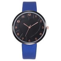 Reloj de Pulsera de mujeres, Cuero de PU, movimiento chino, pistola de color negro chapado, sin impermeables & con el patrón del número & para mujer, más colores para la opción, 38x8mm,16mm, longitud:aproximado 9.3 Inch, Vendido por UD