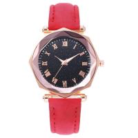 Reloj de Pulsera de mujeres, Cuero de PU, con dial de aleación de cinc, movimiento chino, chapado en color rosa dorada, sin impermeables & para mujer, más colores para la opción, 34x8mm,16mm, longitud:aproximado 9.1 Inch, Vendido por UD