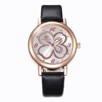 Reloj de Pulsera de mujeres, Cuero de PU, con dial de aleación de cinc, movimiento chino, chapado en color rosa dorada, sin impermeables & para mujer, más colores para la opción, 32x9mm,15mm, longitud:aproximado 8.5 Inch, Vendido por UD