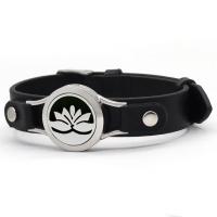 Parfüm Aromatherapie Armband, PU Leder, mit 316 L Edelstahl, Modeschmuck & unisex, verkauft von Strang