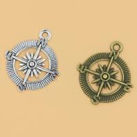 Zinc Alloy Jewelry Pendants, Compass, plated, DIY 