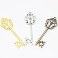 Zinc Alloy Key Pendants, plated, DIY 