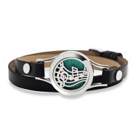 Parfüm Aromatherapie Armband, PU Leder, mit 316 L Edelstahl, Modeschmuck & verschiedene Muster für Wahl, keine, verkauft von PC