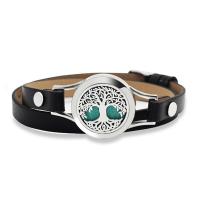 Parfüm Aromatherapie Armband, PU Leder, mit 316 L Edelstahl, Modeschmuck & verschiedene Muster für Wahl, keine, verkauft von PC