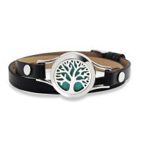 Parfüm Aromatherapie Armband, PU Leder, mit 316 L Edelstahl, Modeschmuck & verschiedene Muster für Wahl, keine, verkauft von PC