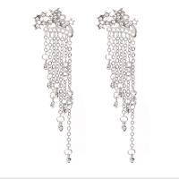 Fashion Fringe Earrings, Zinc Alloy, fashion jewelry & for woman 