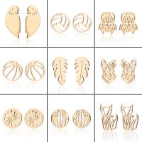 Stainless Steel Stud Earring, plated, fashion jewelry & for woman 