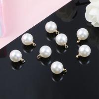 Fashion Plastic Pendants, ABS Plastic Pearl, plated, DIY  