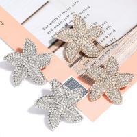 Zinc Alloy Rhinestone Drop Earring, Star, plated, fashion jewelry & with rhinestone nickel, lead & cadmium free 