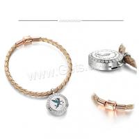 Pulsera de aromaterapia de perfume, acero inoxidable 316L, con cordón de cuero, Joyería & unisexo & diferentes patrones para la opción, más colores para la opción, Vendido por Sarta